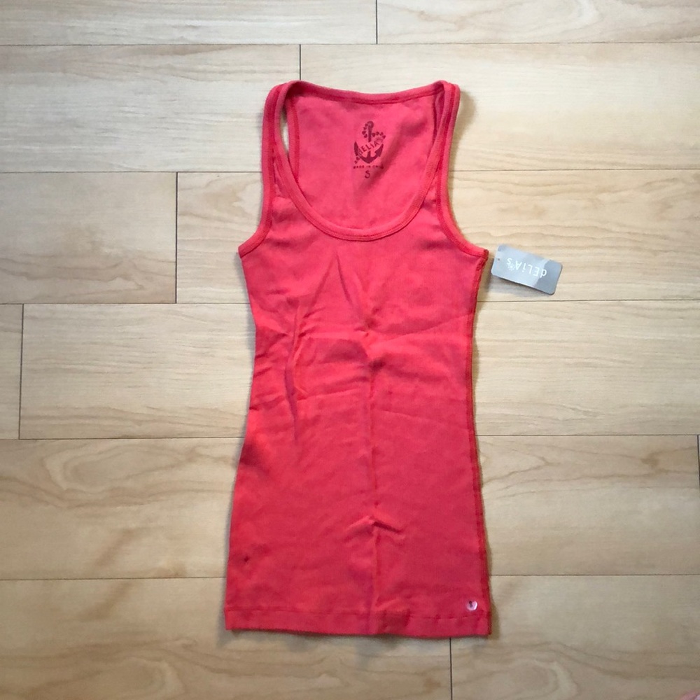 NWT Delia’s Melon BTS Solid Boytank Tank Top - Sz S